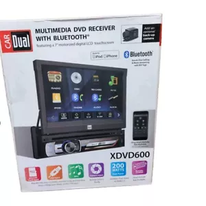 Dual XDVD600 Single DIN 7" InDash Car Monitor DVD Player Receiver Motorized Flip - Picture 1 of 7