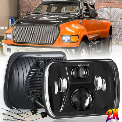 Faros LED 7x6" 5x7" H4 haz alto/bajo para ford f150 f650 f750 e150 e250 e350 Foto 1 de 4