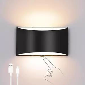 Battery Powered Wall Sconce LED Battery Wall Lights with Dimmable Brightness, 30 - Picture 1 of 12