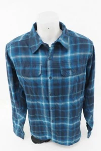 NEW! Sitka Frontier Flannel Shirt Men's Large Blue Plaid - Picture 1 of 2