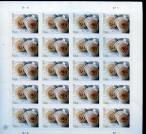 UNITED STATES SCOTT #4520 ROSES COMPLETE SHEET (20) MINT NH - Picture 1 of 1