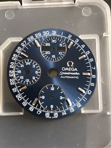 Original Omega Speedmaster Triple Date Chronograph Zifferblatt blau 29,5 mm - Bild 1 von 6