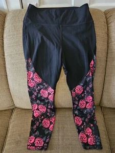 Zyia Active Electric Crimson Rose Luxe Pocket Hi Rise Leggings 8-10 - Picture 1 of 6