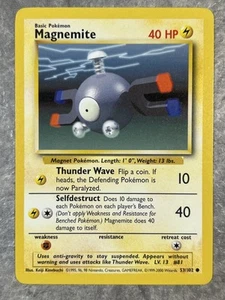 Magnemite 053/102 Pokemon Juego de Cartas Coleccionables Conjunto Base De Colección WOTC Tarjeta Regular (Juego Ligero) 3 - Imagen 1 de 2