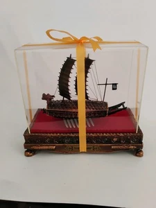 Bronze Korean Turtle Ship Replica Model With Case - Picture 1 of 13
