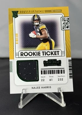 2021 Panini Contenders - Rookie Ticket Swatches Variations Najee Harris #RSV-NHA - Image 1 of 2