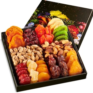 Trockenfrüchte Nüsse Geschenkkorb Gesteck Platte, Gourmet Essen Snack Box, Gi... - Bild 1 von 7