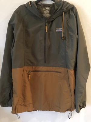 Chaqueta LL Bean Para Hombres XL TALL Senderismo Cortavientos Ligera Sudadera con Capucha Oliva/Tostado Foto 1 de 4