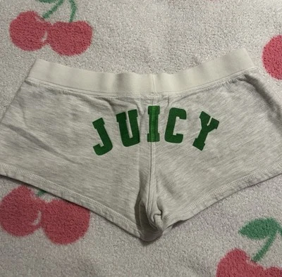 RARE VINTAGE Y2K Juicy Couture Logo Butt Micro Booty Shorts SMELLS LIKE COUTURE - Image 1 of 4