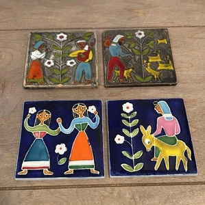 Azulejos de obras de arte italianas Creazioni Luciano (4) arte de pared de cerámica ITALIA firmado - Imagen 1 de 14