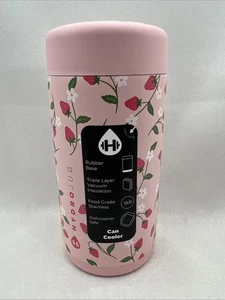 HydroJug 12oz Slim Can Cooler Stainless Steel Pink Strawberry Retired Color NEW - Picture 1 of 5