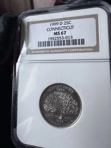 1999 D Ms 67 Connecticut Quarter - Picture 1 of 2