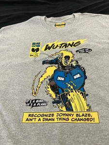 Wu-Tang Ghost Rider Collab - How High Lyrics Comic graues T-Shirt Größe Large - Bild 1 von 4