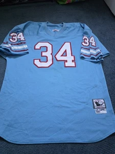 Maglia Mitchell & Ness 1980 Houston Oilers Earl Campbell #34 NFL Football taglia 56 - Foto 1 di 9