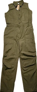 NWT Duluth Trading Womens Coolmax DuluthFlex Fire Hose Bib Coveralls Green Olive - Picture 1 of 8