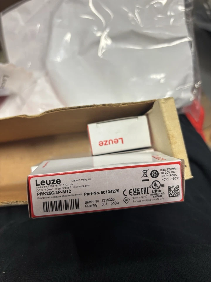 NEW Leuze electronic Reflex-Lichtschranke polarisiert PRK25C/4P-M12 - Image 1 of 2