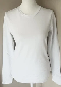 REISS Women’s Cotton Blend White Long Sleeve T-Shirt Size M NWT - Picture 1 of 7