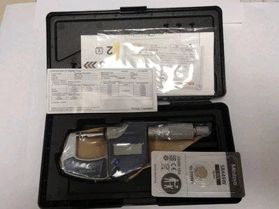 MITUTOYO 293-831-32 0-1"DIGIMATIC MICROMETER, RATCHET STOP THIMBLE - Image 1 of 4