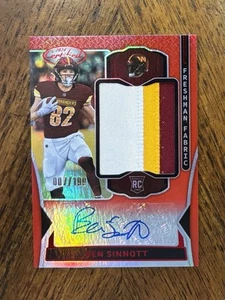 Ben Sinnott 2024 Certified Red RPA Rookie Auto Jersey Patch 007/199 Commanders - Picture 1 of 1