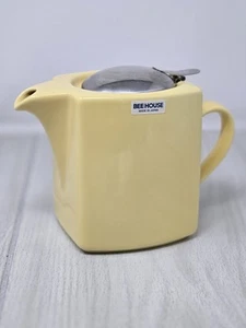 EUC Vintage Zero Japan Bee House Light/ Pale Yellow Teapot Tea Kettle Ceramic - Picture 1 of 7