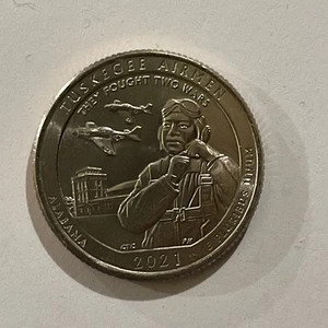 2021-P TUSKEGEE AIRMEN (ALABAMA) NATIONAL PARKS UNCIRCULATED QUARTER LAST in ATB - Picture 1 of 2