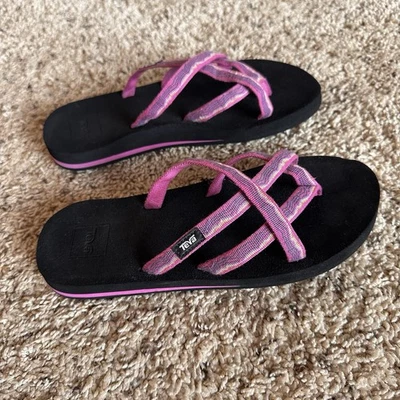 Sandalias Teva Olowahu - Chanclas rosa sin cordones - Mujer Talla 8 Foto 1 de 4