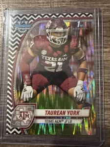 2024 Bowman University Chrome - Taurean York #168 Black & White Stealth... - Picture 1 of 2