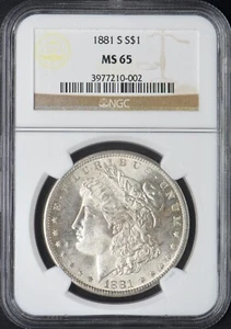 1881-S Morgan Silver dollar - NGC MS65 - ✪COINGIANTS✪ - Picture 1 of 2