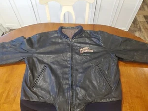 Vintage 90er Planet Hollywood Orlando Leder Bomberjacke Wende XL - Bild 1 von 12
