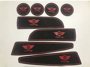 MINI (R56) 2006 -2013 INTERIOR DASHBOARD MAT GATE PAD TRIM SET COOPER 'S' RED - Picture 1 of 5