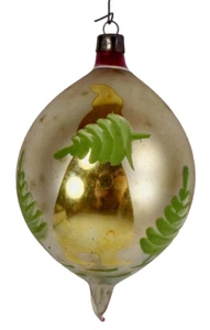 Fantasia Christmas Ornament Man Carrying Tree Blown Glass Pink Gold Vintage #536 - Picture 1 of 6