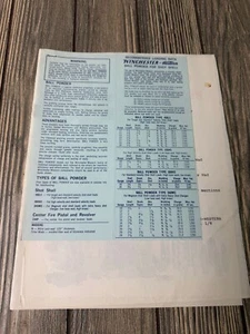 Lista de precios de componentes de municiones Winchester-Western 1966 y datos de polvo de bola Manu - Imagen 1 de 6
