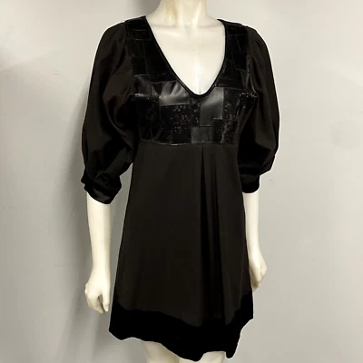 Vestido negro LM LULU Paris con lentejuelas talla 2 Foto 1 de 4