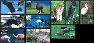 USA, SCOTT # 4099, RARE SET OF 10 BGC FDC COVERS SOUTHERN FLORIDA WETLAND 2006 - Picture 1 of 21