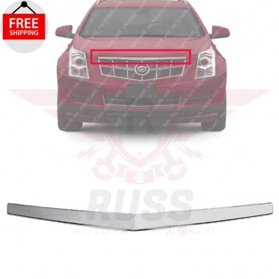 New Front Upper Grille Hood Molding Trim Chrome Fits 2010-2016 Cadillac SRX - Image 1 of 4