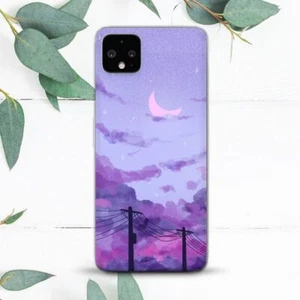 Purple Moon Kawaii Sky Clouds Case For Google Pixel 2 3 3a 4 4a 5 6 7 8 XL - Picture 1 of 1