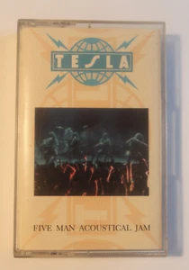 TESLA 5 MAN ACOUSTICAL JAM 1990 GEFFEN RECORDS CASSETTE - Picture 1 of 3