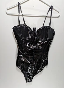 Lencería sexy Electra negra para mujer Fredericks of Hollywood X509-1824 talla M nueva con etiquetas - Imagen 1 de 5