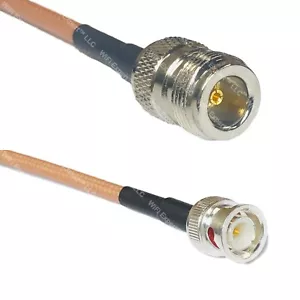 RG400 N FEMALE to BNC MALE RF Cable FAST-SHIP LOT - Picture 1 of 1
