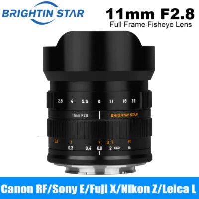 Brightin Star 12mm F2.8 Full Frame Fisheye Lens for Sony E Canon RF EOSR Nikon Z - Image 1 of 4