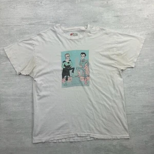 Vintage 2003 Superheroes Shirt Adult XL White Superman Green Lantern Parody - Picture 1 of 7