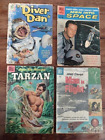 DELL Comics~Diver Dan(1961)Man in Flight(1957)Men in Space(1960)Tarzan(1955)