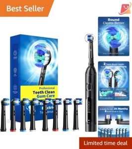 Electric Toothbrush Rechargeable Deep Clean 8 Brush Heads 4 Modes Adult Use - Picture 1 of 15