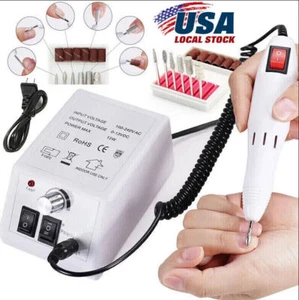 PROFESSIONAL ELECTRIC NAIL FILE DRILL Manicure Tool Pedicure Machine Set kit US - Picture 1 of 12