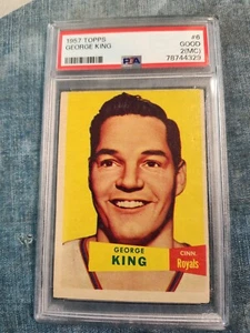  1957 Topps Basketball Card #6 George King Cincinnati Royals PSA Graded  - Picture 1 of 2