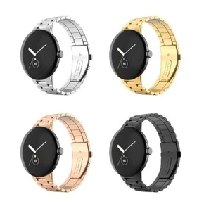 For Google Pixel Watch 3 45mm Stainless Steel Link Bracelet Metal Band Strap - Picture 1 of 17