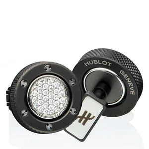 Gemelos de diamante reversibles Hublot Big Bang modelo BM.02.SX totalmente nuevos con caja - Imagen 1 de 9