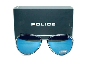 Police SPL966N große Unisex Pilotenform Sonnenbrille Polizei Etui brandneu - Bild 1 von 12