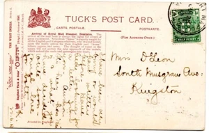 Jamaica 1913 Tuck Oilette "Arrival of the Royal Steamer" USO LOCAL @ 1/2d tarifa - Imagen 1 de 2