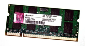 2 GB DDR2 RAM 200-pin SO-DIMM 2Rx8 PC2-6400S 'Kingston KTX760-ELF' 9995295 - Photo 1/2